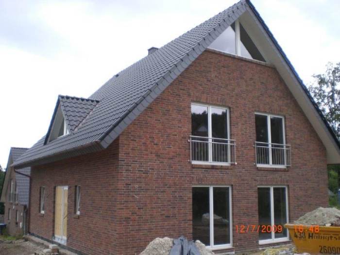 Neubau eines Einfamilienhauses mit Klinkerfassade
